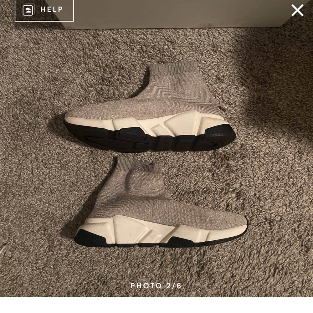 Metallic Balenciaga Speed Trainers